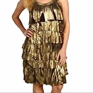 Michael Kors Sleeveless Cascade Ruffle Dress